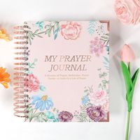 Carnet de Prières Chrétien Personnalisé en Gros pour Femmes, Cahier d'Étude Biblique Inspirant, Reliure Spirale, Écologique, 100g, Cadeau Premium