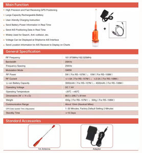 Antena Marina AIS SD107M de 10 Millas Náuticas, Radar de Pesca, Localizador de Redes, Sonda de Rastreo, IPX7, Medidor de Posición de Red, Rastreador de Red - Product Image 6