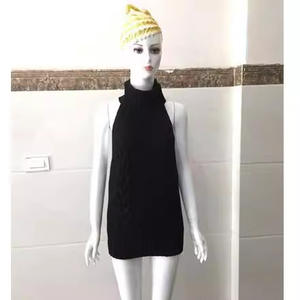 Suéter de punto sexy para mujer 2026, sin espalda, sin mangas, cuello alto, estilo cosplay, vestido suéter. - Product Image 3