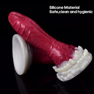 Juguete Anal de flexión Natural para adultos, pene de silicona más grande y más pequeño con ventosa, juegos sexuales, con patrones de remolino - Product Image 3