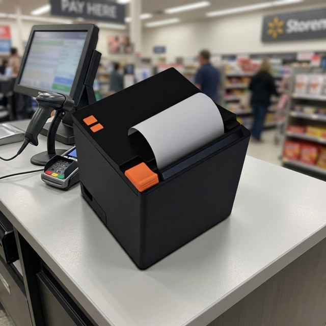 80mm Thermal Receipt POS Printer with Auto Cutter Wireless Bluetooth USB LAN Retail Multifunctional Printer