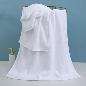 Toalla de baño de algodón puro blanco de 21 capas, calidad hotelera, para spa, sauna y uso en catering. - Product Image 1