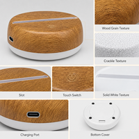 Lámpara de Ilusión Redonda de Escritorio, Diseño Portátil con Entrada USB, Base de Luz LED Acrílica con Control Remoto Táctil, Directo de Fábrica ODM