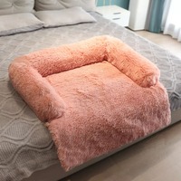 fabrik maßgeschneidert günstig luxus premium hohe qualität grau plüsch rechteck hund sofa bett weich winter warm haus gemütliches haustierbett für hund