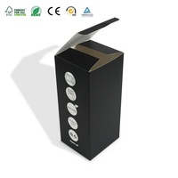 Emballage personnalisé pour bouteilles d'eau et gobelets, en carton pleine couleur avec fond auto-fermant, pelliculage mat, matériaux recyclés, effet pailleté