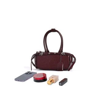 RZCK borse a tracolla per conferenze da donna di marca al dettaglio all'ingrosso di moda e borse in pelle color ciliegia in pelle retrò verniciata - Product Image 4