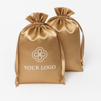 Sacs à cordon en satin doux personnalisés avec impression de logo, pochettes pour cheveux, bijoux, cosmétiques et sous-vêtements, rangement, cadeau, bonnet
