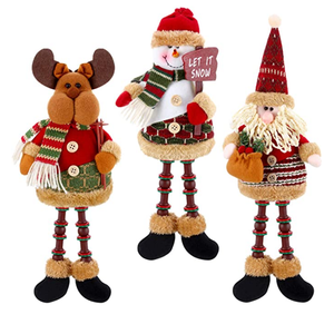 QU-207 <strong>Christmas</strong> <strong>Decorative</strong> Gift Plush Stuffed <strong>Christmas</strong> <strong>Sitting</strong> Santa <strong>Snowman</strong> Reindeer Long Legs Toys