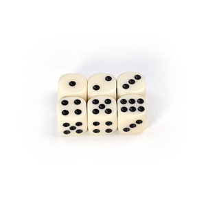 Etiquetas Personalizadas para Fabricantes, Juego de Dados de 36 Piezas, Color Sólido, D6, 12 mm, Color Marfil - Product Image 4