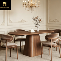 Ensemble de table à manger en bois longue de style nordique, table à manger décorative japonaise Wabi Sabi pour hôtel, villa, maison, 6 personnes