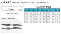 Hélice pliable en fibre de carbone ultralégère RAYI 16*5,5 pouces CW/CCW, haute efficacité, pour drone professionnel UAV, poussée maximale, faible dragage