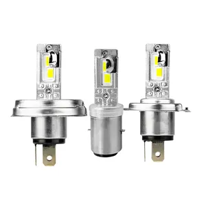 Farol de motocicleta H4 LED 60W H6 BA20D HS1 R2 P45T 4000LM Luzes faros LED CSP 3570 ATV Scooter Moto Lâmpada