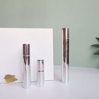 Flacon à bille argenté avec bouchon à vis 3ml/5ml/10ml/15ml – Flacon rechargeable en verre pour crème contour des yeux, sérum, parfum et huiles essentielles