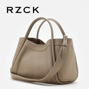 Rzck กระเป๋าสะพายไหล่สะพายข้างหนังแท้แฟชั่นสุดคลาสสิคสำหรับผู้หญิงกระเป๋าถือใบใหญ่ด้านข้างแบบลำลองของฉันออกแบบเอง - Product Image 1