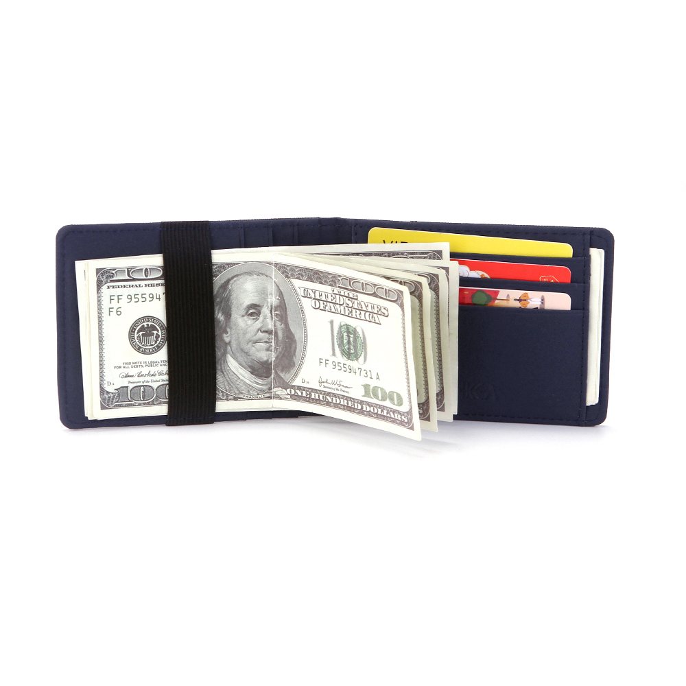 Мужской кошелек из мягкой кожи с рчид блокировкой, тонкий кошелек двойного сложения с рчид, держатель для кредитных карт