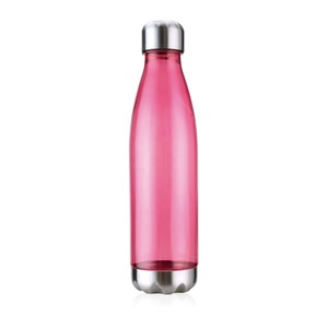 Bouteilles vides rondes en plastique pour soda, sans BPA, en Tritan transparent avec couvercle et base métalliques, 20oz 600ml - Product Image 4