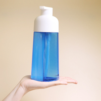 Bouteilles à pompe double chambre sans air transparentes en PET pour fond de teint, shampoing et lotion corporelle