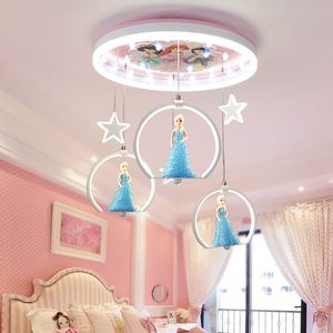 Nuevo estilo moderno redondo Led dibujos animados princesa creativa Led chico habitación lámpara de techo Niño para dormitorio de niños - Product Image 1