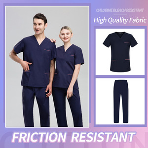 Uniforme médical Dagacci Ensemble de gommages pour femmes et hommes Top et pantalon de gommage médical Uniforme en polaire médicale - Product Image 3