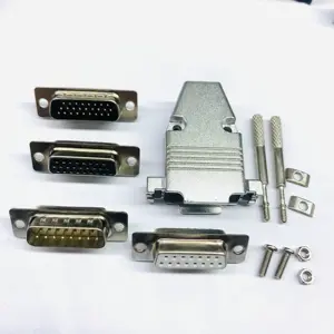 DB 15PIN With Long Screw D SUB Connector Cover Shell Metal D-sub Hoods