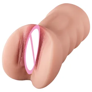 Mainan seks silikon Vagina 2 IN 1 realistik mainan dewasa pria pesawat terbang masturbasi kantong Vagina mainan untuk pria