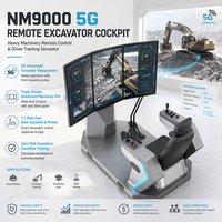 Parallel Driving Cockpit Autonomous Pilot Triple FHD Display Teleoperation Takeover Station for Smart Fleets