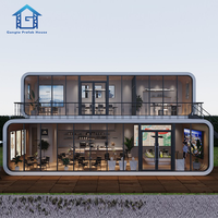 Maison conteneur de luxe modulable et confortable, 20ft 40ft, type Apple Cabin Space Capsule, 2 chambres avec cuisine