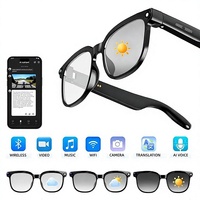 Lunettes intelligentes IA avec caméra HD 8MP pour la traduction vocale IA, contrôle par bouton tactile, charge magnétique, batterie 290 mAh