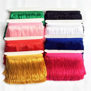 Wholesale 30 cm 50 Colors Encryption Polyester Tassel Fringe Lace Trimming For Boho Latin Dance Dress