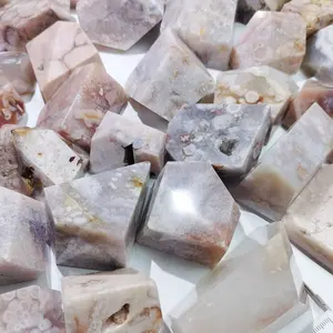 Natural Healing Druzy Crystals Free Form Pink Amethyst Flower Agate Geode Freeform