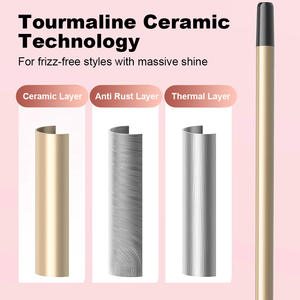 Fer à boucler conique électrique 9 mm pour cheveux, tube unique en céramique, effet poire, pour ondulations et boucles - Product Image 2