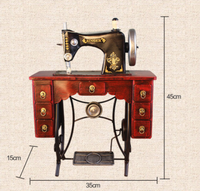 Ornement de machine à coudre vintage en fer fait main, modèle rétro, décoration de vitrine, accessoire de photographie pour les magasins de vêtements