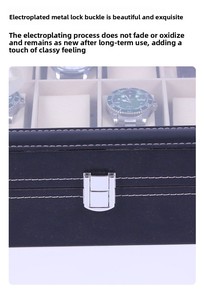 Hộp đựng đồng hồ 6 ngăn sang trọng, chất liệu giả da cao cấp, dành cho nam, quà tặng ngày Valentine - Product Image 5
