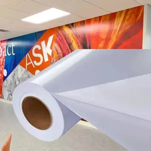 Factory Direct Sale 120g 140g white glossy matte eco solvent printable self adhesive vinyl roll