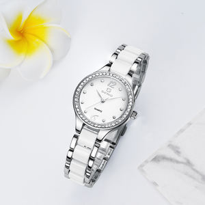 Vente en gros de montres à quartz pour femmes, bracelets en céramique tendance, personnalisables, sport et loisirs, prix abordables - Product Image 2