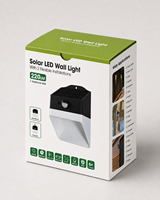 Lampe murale solaire LED OEM 220lm à charge rapide 6H avec capteur PIR 120 degrés pour la décoration de la cour, de la clôture, du chemin et de l'entrée, de LEAD OPTO