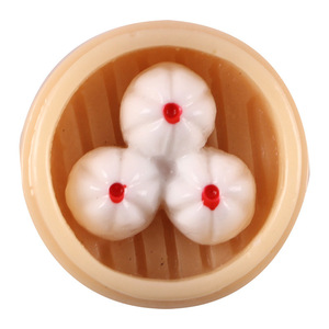 Miniatures en résine de <span class=keywords><strong>dim</strong></span> sum, petits pains vapeur fourrés, échelle 1:12, modèle de scène de cuisine pour maison de poupée - Product Image 5