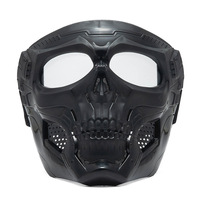 Masque de moto Harley Skull coupe-vent en ABS avec verres interchangeables, compatible avec les casques intégraux, idéal pour la conduite, le ski et le tout-terrain