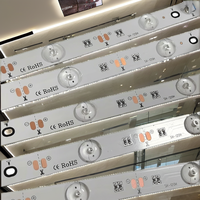 Barre LED DC12V IP20 en aluminium avec rétroéclairage en treillis 3030 12 LED, diffuseur rideau