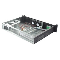Casing komputer industri, menara komputer industri mikro-atx Rackmount 19 inci 1,5 U kedalaman pendek 300mm aluminium Aloi