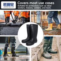 Bottes de pluie fonctionnelles en PVC imperméables, hauteur 38 cm, antidérapantes, anti-perforation, chaussures de sécurité pour atelier et laboratoire