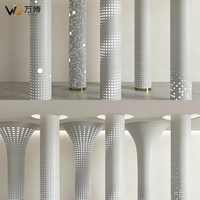 Revêtement de colonne en aluminium courbé sur mesure, panneau de couverture de pilier rond pour la décoration de façade de bâtiment extérieur