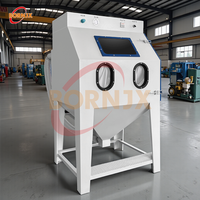 Machine de sablage à sec haute performance avec séparateur cyclonique, armoire de séparation des poussières, débavurage et pression d'air manuelle réglable
