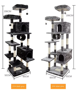 Großhandel umwelt freundliche benutzer definierte Sisal & Holz 5-stufige große Kratz baum Turm mit Karton verpackung - Product Image 5