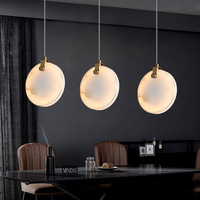 Lustre en marbre Lampe de chevet en cuivre Lustre de porche de bar design