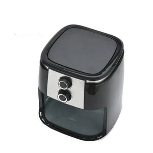 6.5L thép không gỉ điện không dính nồi chiên không khí điều khiển bằng tay với cửa sổ nấu ăn có thể nhìn thấy - Product Image 3