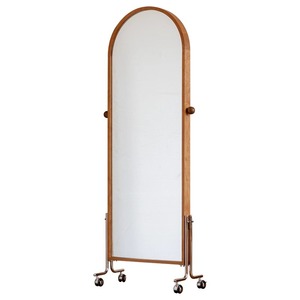 Zeyang Magazine <b>Mirror</b> Cherry Wood Full-Length <b>Floor</b> <b>Standing</b> <b>Mirror</b> Home Use Minimalist Design Casual Style - Product Image 5