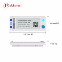 Étiquette d'étagère électronique PTL pour entrepôt avec écran E Ink à fixer au mur, fonction Pick to Light