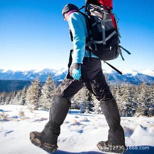 Polainas de Senderismo WOQI Negras Unisex, Impermeables, Transpirables, Protección contra la Nieve para Hombres y Mujeres, Equipo de Aventura al Aire Libre - Product Image 1
