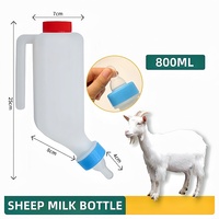 Nouvelle bouteille de lait pour volailles et moutons, 800 ml, en plastique avec poignée, facile à utiliser, bouteille d'alimentation suspendue